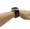 Спортивний ремінець з перфорацією Primo для годинника Samsung Gear S3 Classic SM-R770 / Frontier RM-760 Black&Red, фото 4
