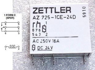 Проміжне реле AZ725 24 VDC 20А (пост.)