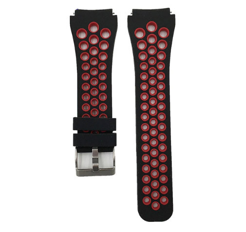 Спортивний ремінець з перфорацією для годин Xiaomi Huami Amazfit SportWatch 2 / Amazfit Stratos - Black&Red