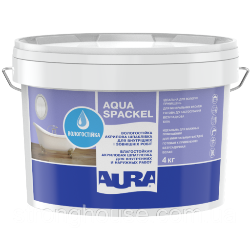 Вологостійка акрилова шпаклівка Aura Luxpro Aqua Spackel 16 кг