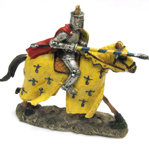 Статуетка з полімеру Лицар зі списом на коні, фото 1