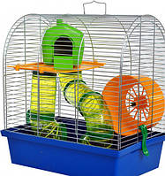 Клітка для гризунів Лорі Бунгало-2 Люкс 36.5 х 33.5 х 23 см (цинк)