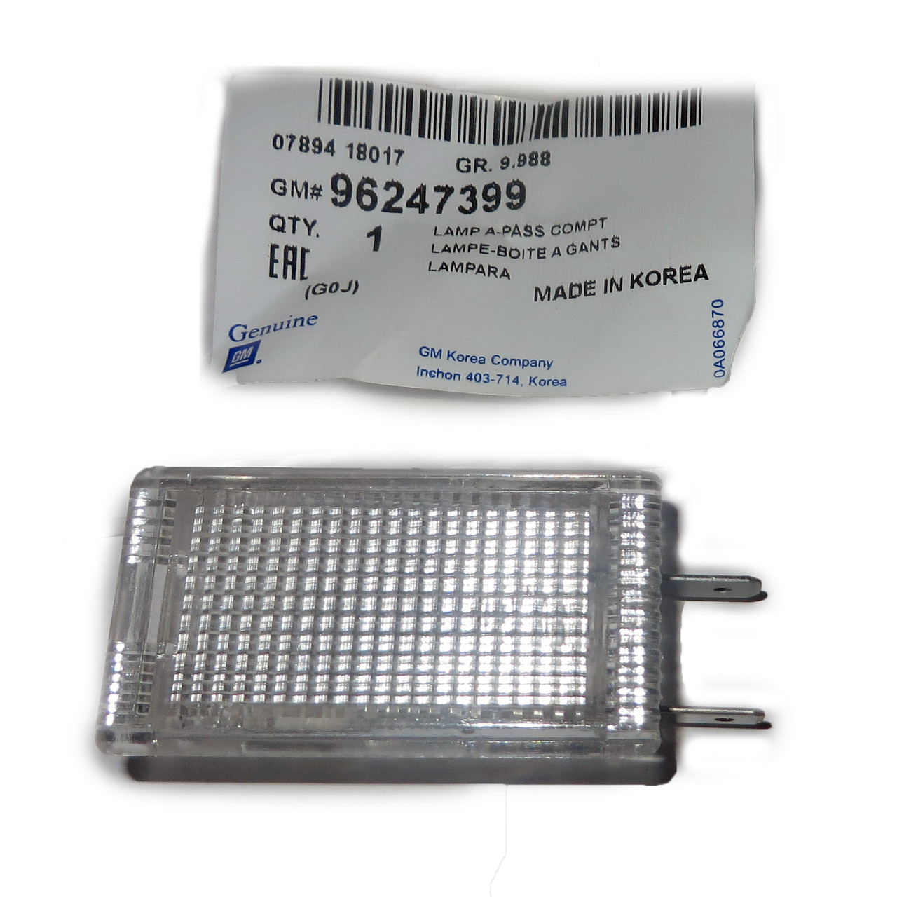 Плафон освещения бардачка, багажника Ланос, Лачетти, Такума, Эванда ...