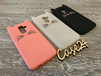 Гумовий 3D чохол для Samsung Galaxy J8 2018 Усики (3 кольори)