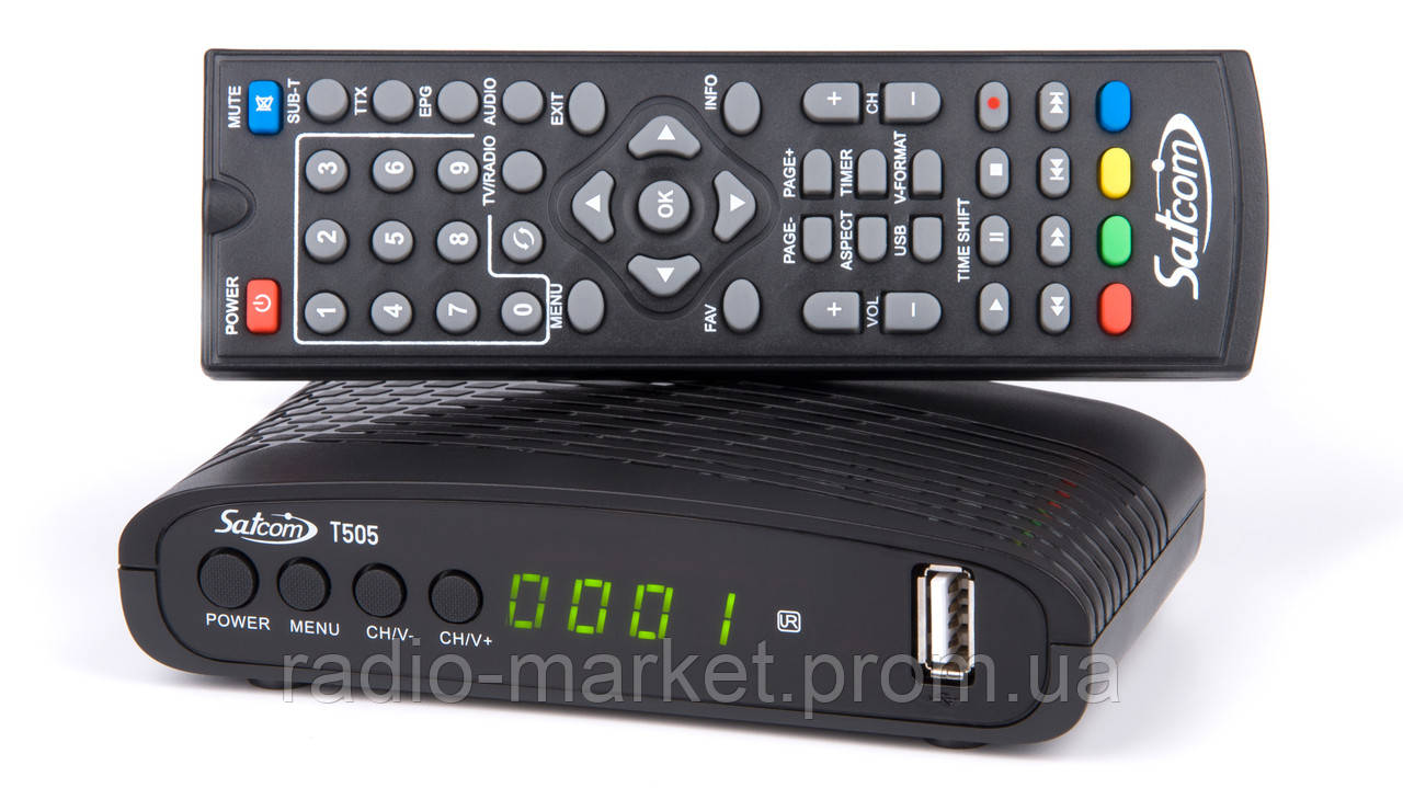 Satcom T505 Цифровой эфирный Full HD DVB-T2 ресивер Wi-Fi YOUTUBE MEGOGO IPTV 2USB - фото 2 - id-p9863488