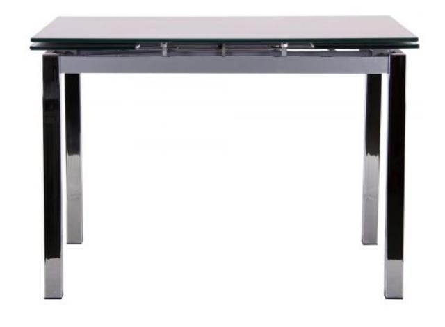 Стол обеденный раскладной Глория B179-34-2 хром/стекло платина (фото 2)