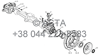 Поворотный кулак, обод колеса (II) на YTO-X1204