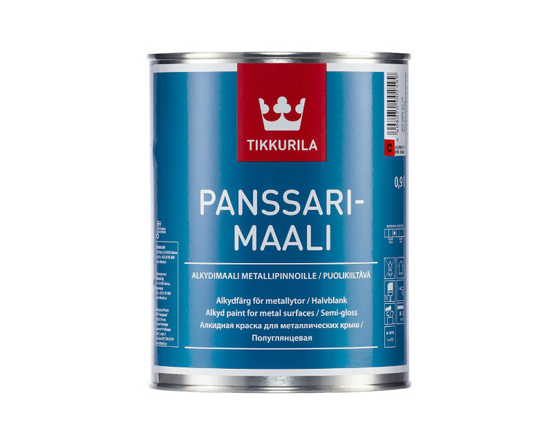 Эмаль алкидная TIKKURILA PANSSARIMAALI антикоррозионная база C 0,9л - фото 1 - id-p72198698