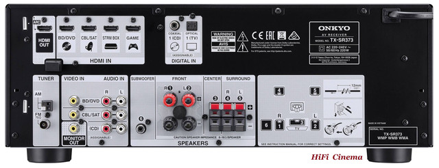 Onkyo TX-SR373 connect terminal