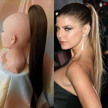 Хвіст шиньон прямий на крабі світло-русявий Т4050-12