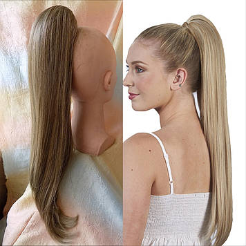 Хвіст-шиньон прямий на крабі світло-русявий мікс Т4050-12ТТ26