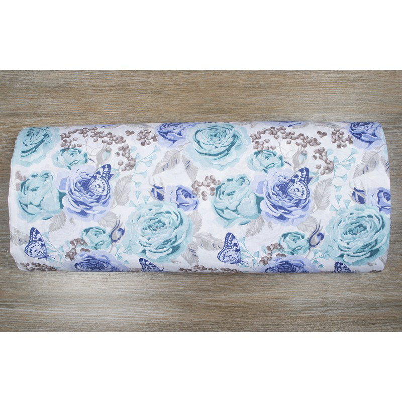 Тканина ранфорс Prestige - Sandra бірюза 12049 (рулон 30 м/пог, ширина 240 см), фото 1