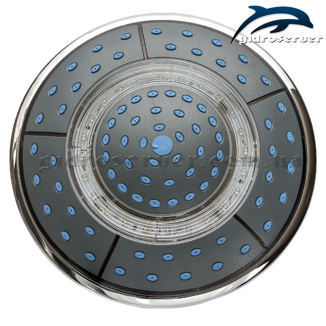 Лійка верхнього душу для душової кабіни, гідромасажного боксу L ― 250 Lamp з підсвічуванням.