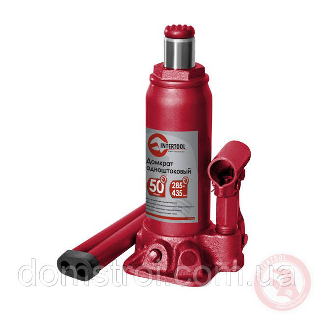 Домкрат стовпчик одноштоковий 50т INTERTOOL GT0030
