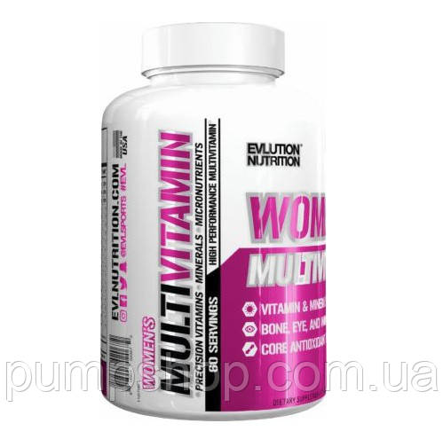 Вітаміни для жінок Evlution Nutrition women's MultiVitamin 120 таб.(краще Opti-Women)
