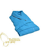 Халат вафельний, комір шаль, фото 2