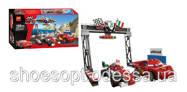 Дитячий конструктор Перегони Тачки Маквін 135 деталей, фото 1