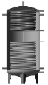 Теплоакумулятор із двома теплообмінниками ЕА-11-1000 із ізоляцією 8 см Kuydych, буферна ємність, фото 6