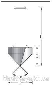 Фреза DIMAR гравіювальна D=16 a=90 d=8