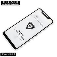 Захисне скло Full Glue Xiaomi Mi 8 (Black) - 2.5 D Повна поклейка