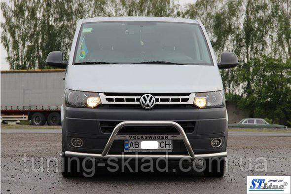 Кенгурятник Volkswagen T5 рестайлинг 2010-2015 (Фольцваген T5) - фото 1 - id-p760704560