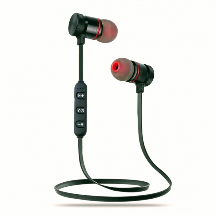 Бездротові Bluetooth-навушники Гарнітура з мікрофоном XT-6 Чорні, фото 1