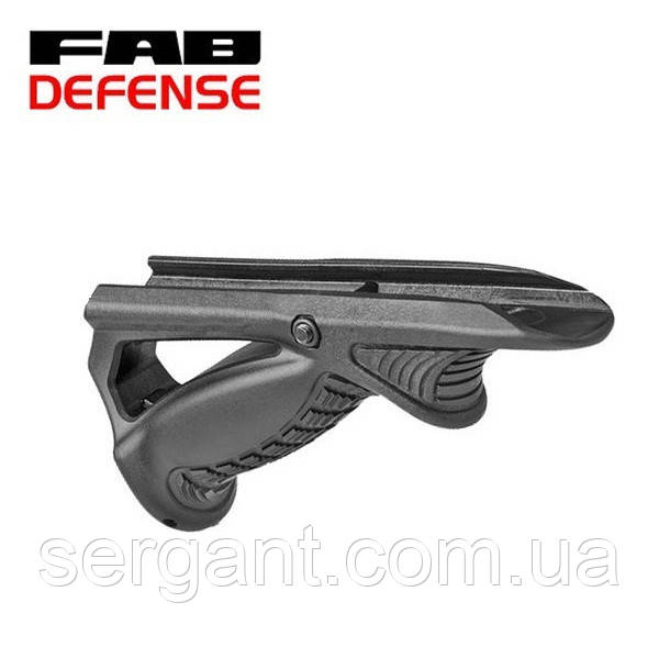 Кутова передня тактична рукоятка управління вогнем FAB Defense PTK (Ізраїль) колір-ЧОРНИЙ