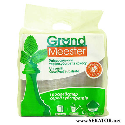 Кокосовий блок GrondMeester / Грондмістер UNI 5кг (100% кокосовий торф), фото 3