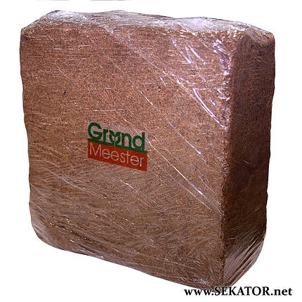Кокосовий блок GrondMeester / Грондмістер UNI 5кг (100% кокосовий торф), фото 1