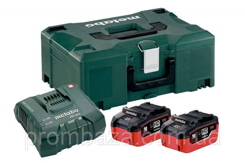 Базовий комплект Metabo LiHD 5,5 А·год, 18 В + MetaLoc, 2 акб