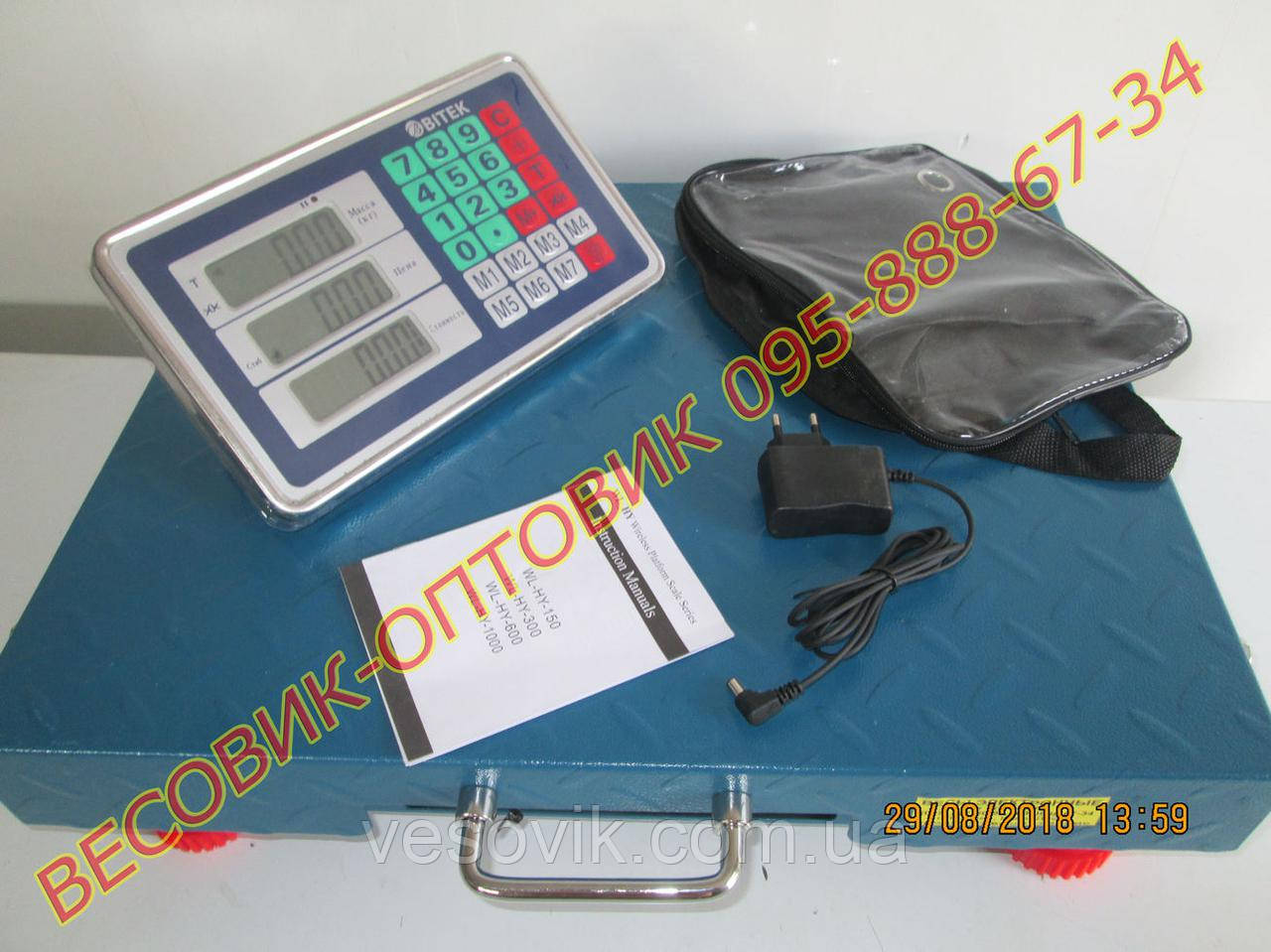 Ваги бездротові 300кг (2024р.в.) 520х420мм Вітек TCS-R2 Wi-Fi, фото 1