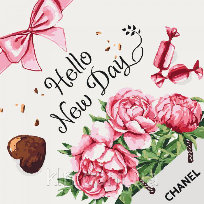Картина за номерами без коробки 40 х 40 см Hello new day Ідейка КНО5525