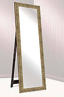 Зеркало напольное в раме Factura с деревянной подставкой Shining stone 60х174 золото