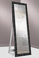Зеркало напольное в раме Factura с деревянной подставкой Black pattern 60х174 черный