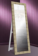 Зеркало напольное в раме Factura в Итальянском дереве с деревянной подставкой Pjulia gold 60х174 см золото