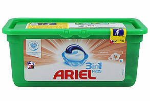 Капсули для прання ARIEL 3 в 1 Sensitive 28 шт