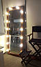 Дзеркало з лампочками, дзеркало в дерев'яній рамі, фото 2