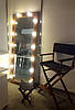 Дзеркало з лампочками, дзеркало в дерев'яній рамі, фото 3
