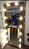 Дзеркало з лампочками, дзеркало в дерев'яній рамі, фото 4
