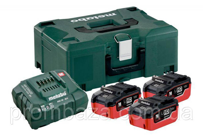 Базовий комплект Metabo LiHD 3x5.5 А·год + MetaLoc, фото 1