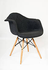 Крісло в скандинавському стилі Leon Soft віскоза Onder Mebli, колір антрацит К-8, фото 2