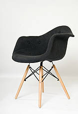 Крісло в скандинавському стилі Leon Soft віскоза Onder Mebli, колір антрацит К-8, фото 3