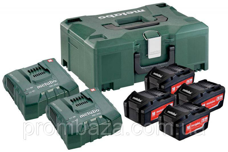 Базовий комплект Metabo 4x5.2 А·год, 18 В 2xASC Ultra + MetaLoc