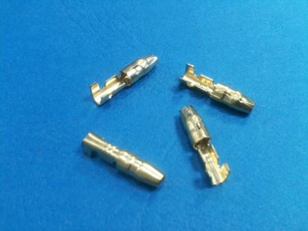 TC4-1.5 M Вилка циліндр. діаметром 4 мм на провід 1.0-1.5 мм2, 2 рівня обтиску неизолирова за 100 шт, фото 1