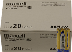 Алкалайнова батарейка АА Maxell LR6 SHRINK 40 шт.