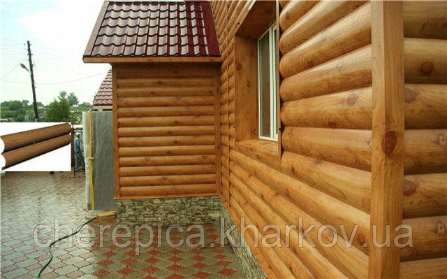 Фасадний металлосайдінг Блок хаус, фото 1