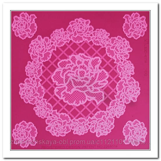 Мат для гнучкого айсингу 4114 Круг із Роз, фото 1