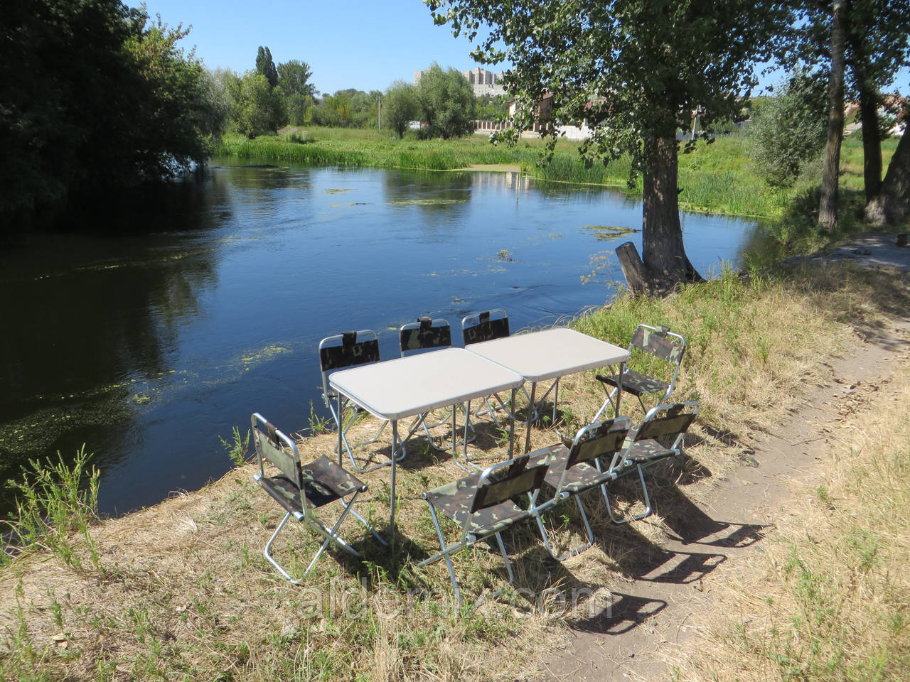 Подвійний складаний набір для пікніка "Кемпінг K2+8" (2 стола та 8 стільців), фото 1