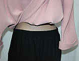 Костюм брючний жіночий, рожева блуза та чорні штани, Туреччина, фото 7