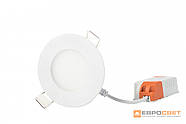 Світильник точковий врізний ЕВРОСВЕТ 6Вт коло LED-R-120-6 4200К - 6400К, фото 3